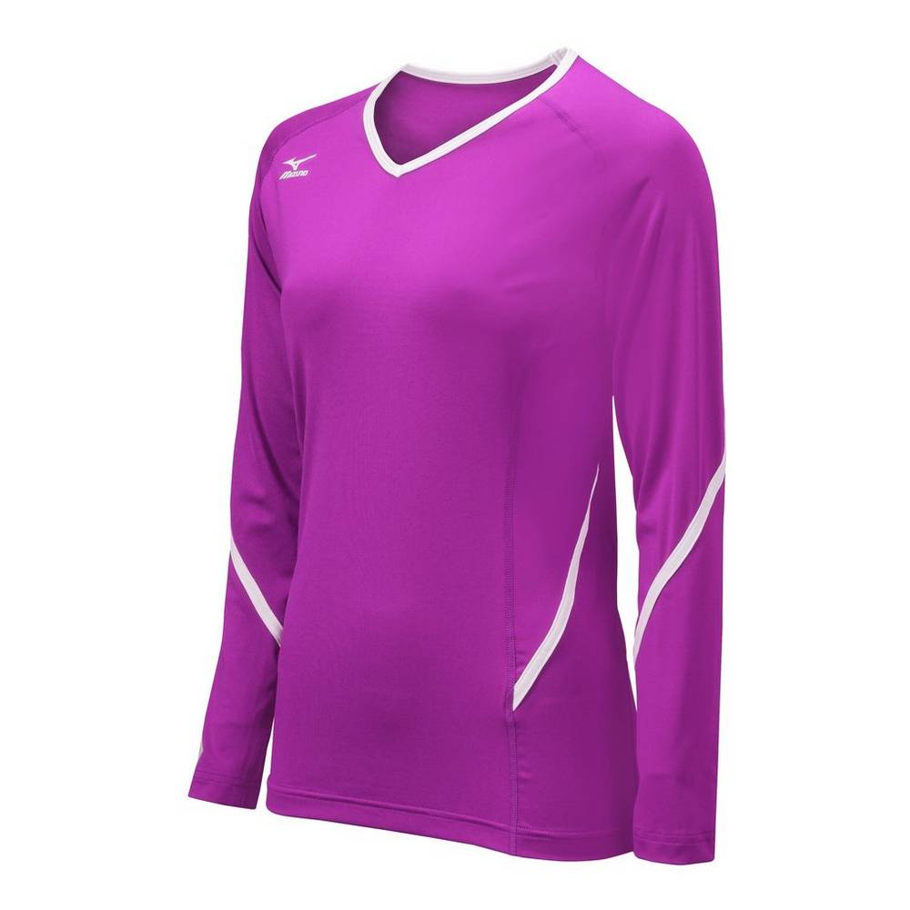 Damske Dresy Mizuno Techno Generation Long Sleeve Volejbalove Nachový/Biele Vypredaj NEAH65047